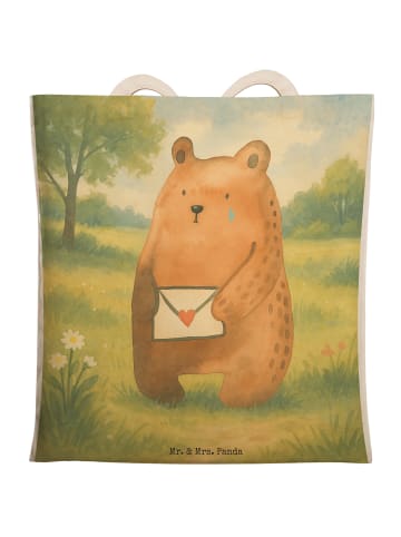 Mr. & Mrs. Panda Strandtasche Bär Vermissen Design ohne Spruch in Weiß