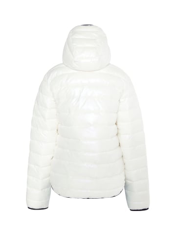 myMo Glänzende Steppjacke in Wollweiss