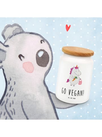 Mr. & Mrs. Panda Vorratsdose Einhorn Vegan mit Spruch in Weiß