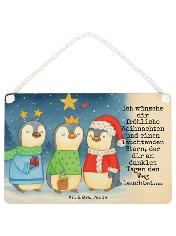 Mr. & Mrs. Panda Schild Winterzeit Heilige drei Könige Design mi... in Weiß