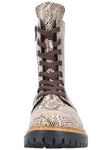 rieker Stiefelette in Schwarz/Beige