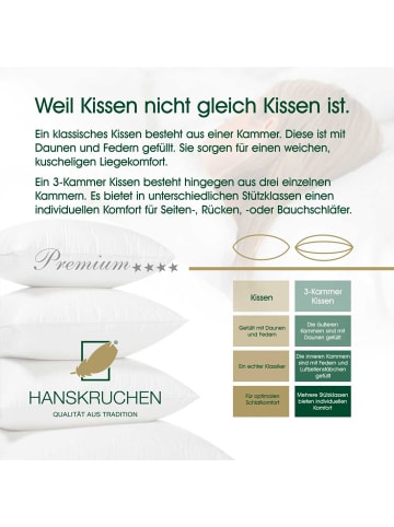 HANSKRUCHEN Daunenkissen Premium **** in Weiß