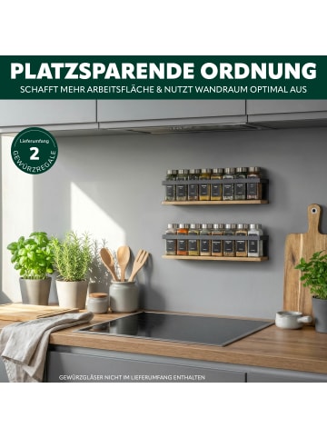 eluno Gewürzregale 2er Set ca. 38 x 8 x 6,5 cm (B/H/T)