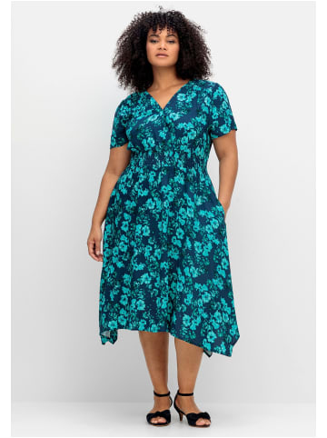 sheego by Joe Browns Kleid in blau gemustert