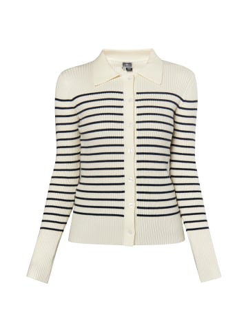 DreiMaster Damen Strickjacke in Wollweiss Marine