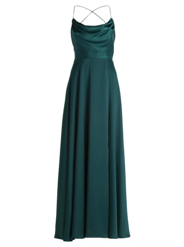 Vera Mont Abendkleid mit Wasserfallausschnitt in Dusty Slate