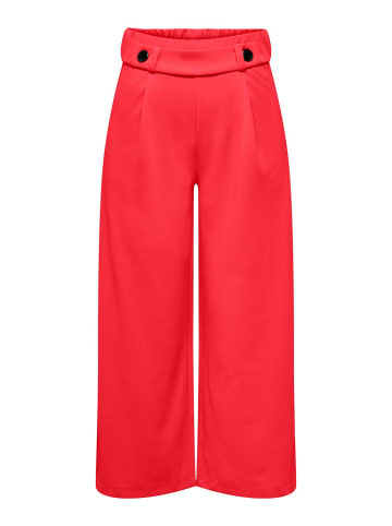 JACQUELINE de YONG Hose Wide Fit Ankle Pants Flare Culotte Cropped Pants in Rot