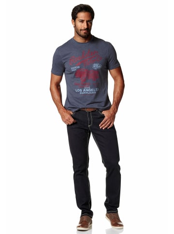 ARIZONA T-Shirt in blau-meliert