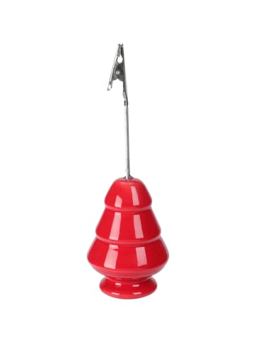 Home&Styling Collection Tischkarten-Ständer, Weihnachtsbaum in Rot, 13 cm