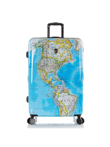 Heys Fashion 4 Rollen Trolley L 76 cm mit Dehnfalte in world map
