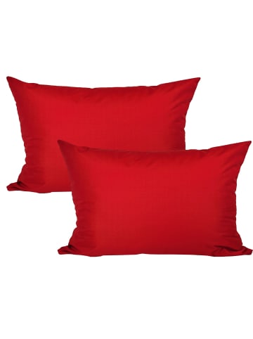 JACK 2er Set Outdoor Kissenhülle 30x50cm Uni in Rot