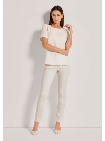 MADELEINE Rundhals-Shirt mit kurzen Ärmeln in perlweiß