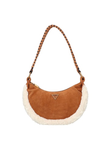 Guess Amita Schultertasche Leder 24 cm in cognac