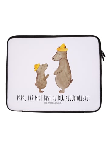 Mr. & Mrs. Panda Notebook Tasche Bären mit Hut mit Spruch in Weiß