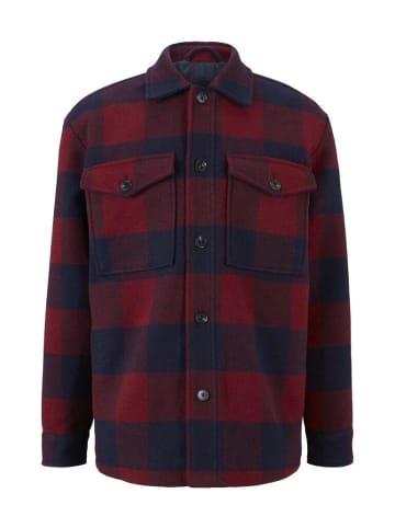 TOM TAILOR Denim Jacke in burgundy navy big vichy check