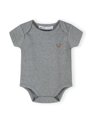 Minoti 3-er Pack Bodys 28BABYRIB26 in graumeliert