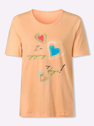 Sieh an! Kurzarmshirt in apricot-reseda