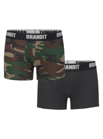 Brandit Boxershorts in woodland/black