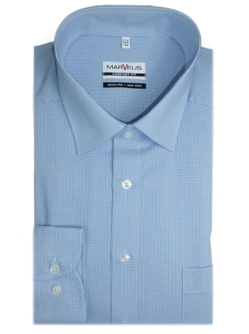 MARVELIS Langarm Business Hemd für Herren in blau