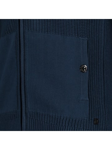 Twinlife Knit Zip-Sweatjacke Rib in Blau