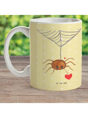 Mr. & Mrs. Panda Trinkbecher Spinne Agathe Liebe ohne Spruch in Gelb Pastell