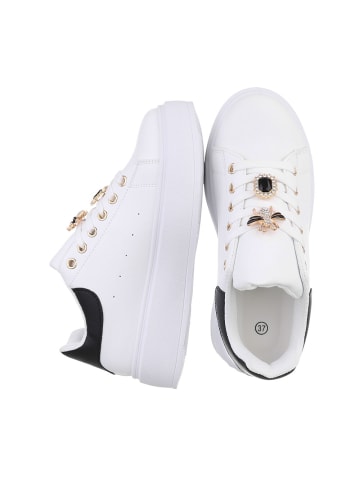 Ital-Design Freizeitschuh in Weiß und Schwarz