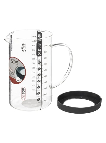 5five Simply Smart Küchenmesskanne, Glas, 1 l in Transparent, (B) 10 x (H) 17 x (L) 16 cm