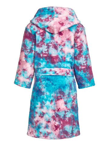 Playshoes Fleece-Bademantel Batik in türkis