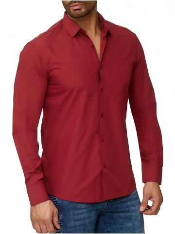 RESLAD Hemd Uni in bordeaux