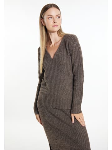 DreiMaster Damen Strickpullover in Braun