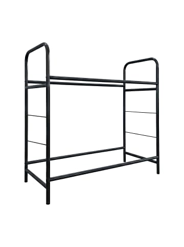 relaxdays Reifenregal in Schwarz - (B)106 x (H)106 x (T)46 cm