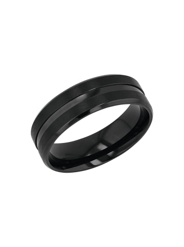 Amor Ring Edelstahl, IP Schwarz in Schwarz