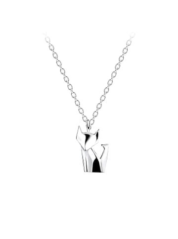 Alexander York Kette mit Anhänger ORIGAMI FUCHS in 925 Sterling Silber, 2-tlg. in silber
