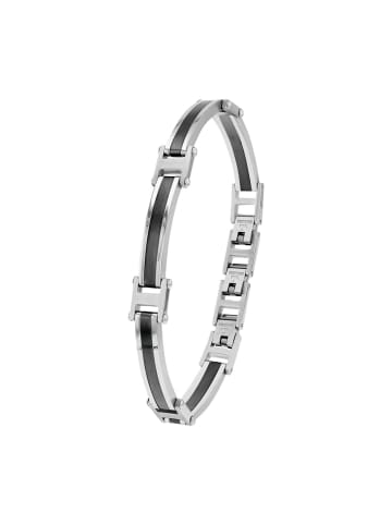 Tom Tailor Armband Edelstahl, IP gun in schwarz