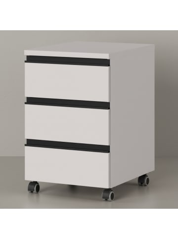 KADIMA DESIGN Rollcontainer Soft-Close 3 Schubladen, Bürocontainer "Stuttgart" in Greige