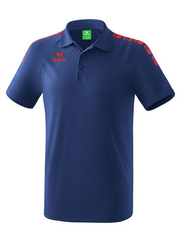 erima Essential 5-C Poloshirt in new navy/rot