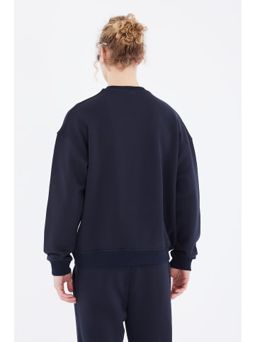 Ossy Homer Basic Sweatshirt Oversize Fit Pullover in Dunkelblau