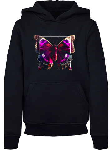 F4NT4STIC Hoodie Pink Schmetterling HOODIE UNISEX in schwarz