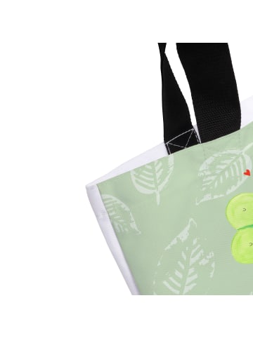 Mr. & Mrs. Panda Tote Bag Blume Kleeblatt ohne Spruch in Blattgrün