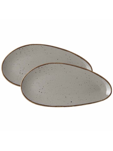 Ritzenhoff & Breker 2er Set Servierplatten Taste in Taupe 35,5 x 17 cm