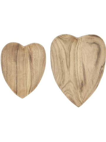 IB Laursen Schalensatz HERZ Akazienholz 2er Set