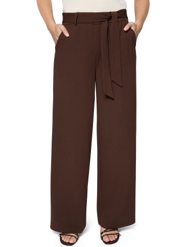 Zero  Sommerhose mit Bindegürtel in Chicory Coffee