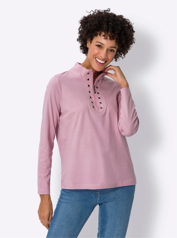 Sieh an! Stehkragenshirt in rosé