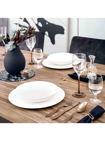 Villeroy & Boch 12er Set Tafelservice Manufacture Rock in schwarz