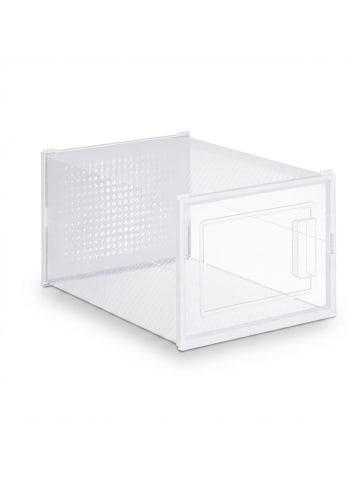 12 x Schuhboxen in Transparent/ Weiß