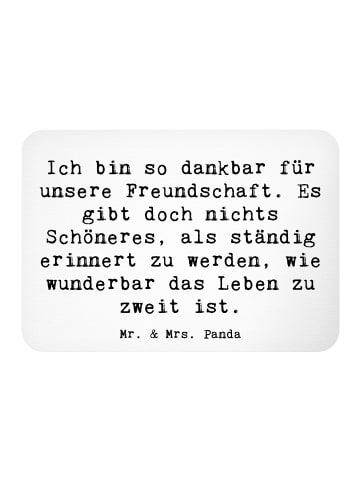 Mr. & Mrs. Panda Kühlschrankmagnet Spruch Dankbarkeit für Freund... in Weiß