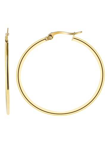 Adeliás Damen Ohrringe – Creole aus Edelstahl in gold