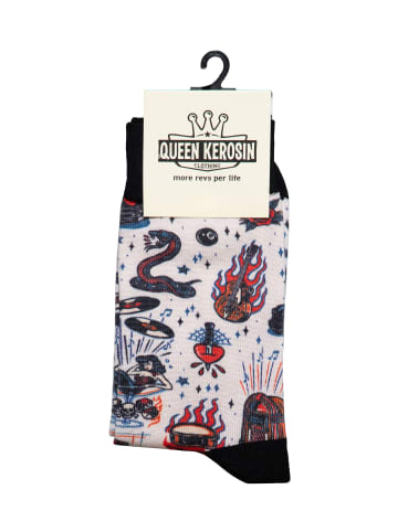 Queen Kerosin Queen Kerosin Socken Rock 'n' Roll in offwhite