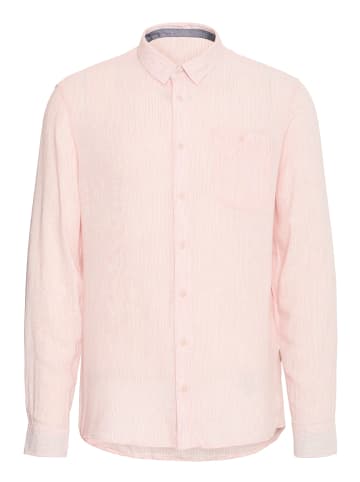 BLEND Langarmhemd BHBOBBY Shirt stripe 20717860 modisches Langarmhemd in Leinenmix-Qualität in Rosa