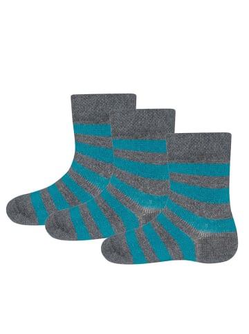 ewers 3er-Set Socken 3er Pack Ringel/Uni in grau